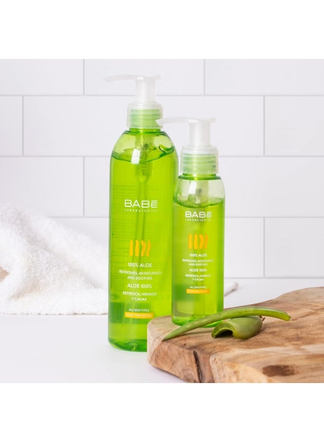 Babe Laboratorios 100% Aloe Vera Gel – Soothing & Hydrating Skin Gel – 300 ML - Image 4